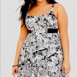 Women's Torrid Her Universe Marvel Comic Print Swing Dress size 18
